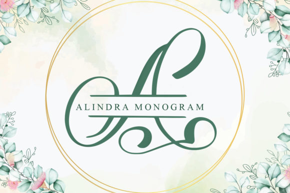 Alindra Monogram: A Decorative Font for Elegant Branding