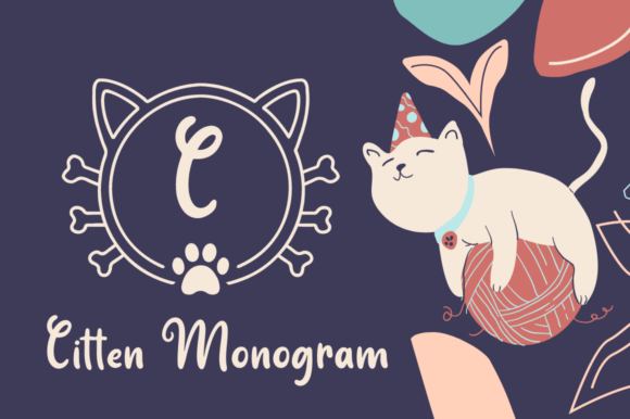 Citten Monogram Font: Adorable Animal Typography for Crafters