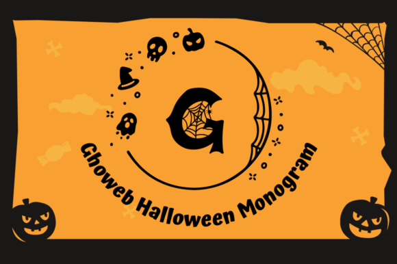 Ghoweb Halloween Monogram Font for Brand Identity
