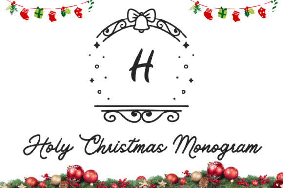 Holy Christmas Monogram: A Decorative Font for Editorial Design and Holiday Branding