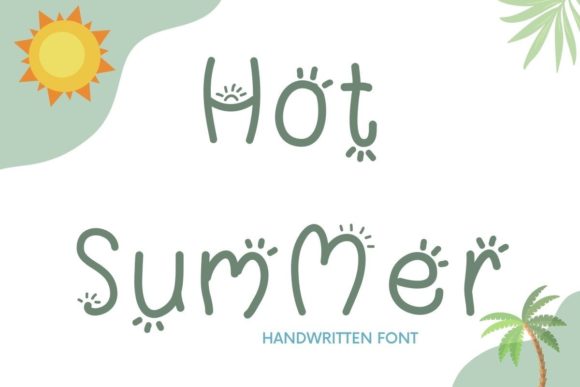 Hot Summer: A Decorative Font for Warm Brand Identities