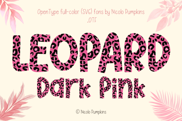 Leopard Dark Pink Typeface for Modern Web Design
