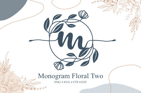 Monogram Floral Two: A Delicate Decorative Font for Thoughtful Branding