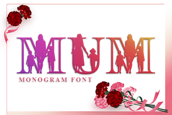 Mum Monogram: A Decorative Typeface for Warm Editorial Design