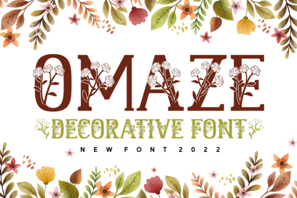 Omaze: A Spring-Like Decorative Font for Handmade Product Design