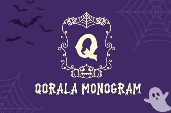 Qorala Monogram: A Halloween Display Font for Editorial Design