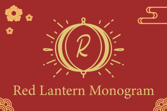 Red Lantern Monogram: A Decorative Font with Cultural Appeal