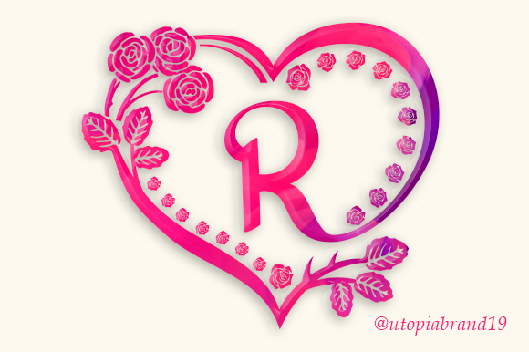 Rose Heart Monogram: A Decorative Font for Romantic Branding