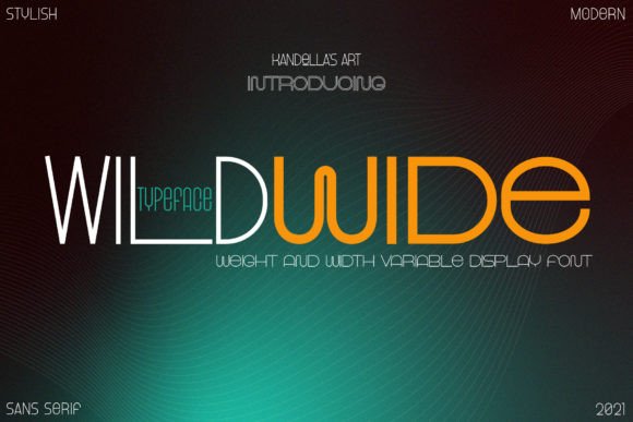 Wild Wide: A Variable Sans Serif Font for Handmade Products and Printables