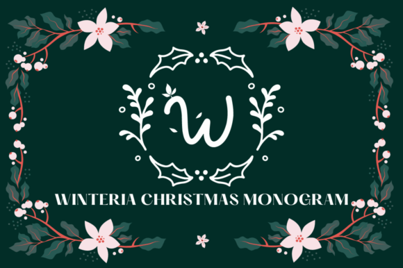 Winteria Christmas Monogram: A Festive Font for Editorial Design and Publishing